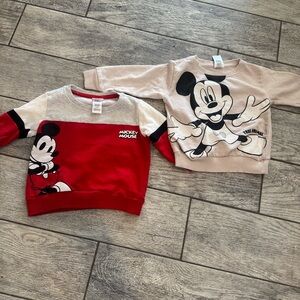 Mickey Mouse Kids Sweatshirt Set - Red and Cream 3T